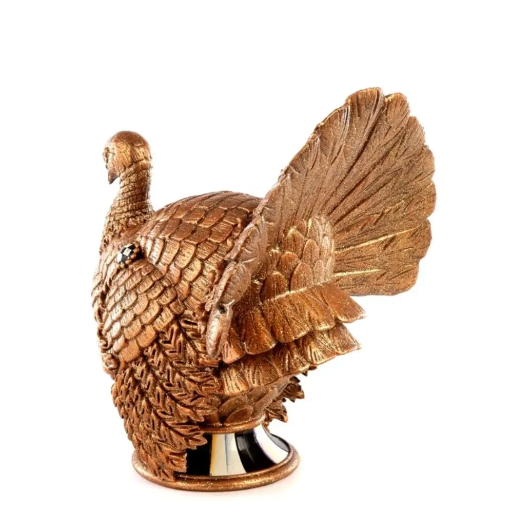 NEW MacKenzie-Childs Autumn Harvest Copper Turkey in Original Box Thanksgiving
